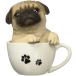  Восток камень . собака орнамент ( Pug ) 14091