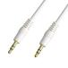 φ3.5mm stereo Mini plug cable white white 30cm( strut - strut male - male ) audio cable 0.3m VM-4044W