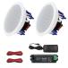 Herdio 300W Bluetooth потолок встроен type динамик 2 way / раунд type / 1 шт. белый 18.5cm 8Ω потолок динамик 