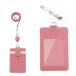 ID card holder - horizontal &amp; vertical ID card-case name holder both sides for name . pass case . pocket clip &amp; flexible reel type clip with strap 