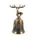  handbell Christmas handbell doorbell lovely brass hand .. bell desk bell doorbell lovely stylish Mini elk pattern made of metal eat and drink shop doorbell ba