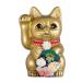 .. кошка мир приятный . черепаха .....(M-SIZE золотой Gold) правый рука ../ керамика _lucky cat манэки-нэко ... кошка .. фэн-шуй украшение . sen коробка (okm_