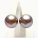  пресноводный жемчуг жемчуг серьги 13mm лиловый цвет K18 производства 