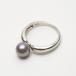  Akoya жемчуг жемчуг кольцо [ кольцо ] 7.0-7.5mm натуральный серый цвет входить . тип церемония окончания церемония серебряный производства кольцо рамка-оправа 