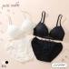 �u���W���[ �V���[�c�Z�b�g �v�`�}���[ �m�����C���[ �A�[�`�����h�J �u���Z�b�g WHITE ���� petit marie ���f�B�[�X