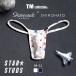  чай M коллекция TM collection×Gravevault×SHIROHATO Triple сотрудничество STAR STUDS - gi нет sharp T-back 