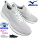  прогулочные туфли Mizuno B1GF2405 ME вязаный серый черный 23cm~24.5cm женский low cut вязаный спортивные туфли ходьба спортивные туфли шнур обувь 