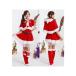 【サイズ選べる】サンタ コスプレ 大人 コス レディース ワンピース スカート サンタクロース 衣装 クリスマス コスチューム ポンチョ レッグウォーマー 女の子