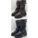 ALGY 3505aruji- сапоги BLACK черный DBR темно-коричневый Kids Junior девочка девушки толщина низ модный ботинки сапоги 