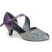 PRETTY JB505 современный * латиноамериканский двоякое применение модель 5.5cm каблук ограничение оригинал цвет [ лиловый / серебряный sek L ]