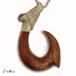  гавайская бижутерия колье рука резьба по дереву рыба крюк KOAbo-n Carving серии Гаваи традиция .. дерево core дерево рыболовный крючок подвеска bon044