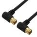  horn lik antenna cable S-4C-FB same axis 3m [4K8K broadcast (3224MHz)/BS/CS/ digital broadcasting /CATV correspondence ] black both sides L character difference included type connector AC30-636BK