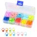 LIKENNY number of steps marker stitch marker colorful crochet needle braided number of steps marker knitting marker number of steps ring safety pin knitting tool knitting supplies storage ke-