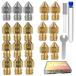3D printer nozzle nozzle 18 piece brass + stainless steel steel, 0.2mm,0.4mm,0.6mm,0.8mm printer nozzle kit, interchangeable Creality CR-10 All Metal Hotend/Ender