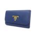 PRADA / Prada 6 полосный чехол для ключей кожа blue blur ndo б/у 