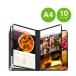 [A4 размер ][10 страница ] Quick меню QM-6 чёрный меню книжка вносить изменение простой прозрачный модель двусторонний specification угол металлические принадлежности есть напиток меню стиль PET материалы 