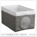 IKEA/ Ikea LEN/ полоса box 25x37x22 cm серый / полька-дот узор белый (905.544.25/90554425)