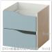 IKEA/ Ikea KALLAX/ka Lux вставка выдвижной ящик 2 уровень 33x33 cm светло-серый голубой (905.928.04/90592804)