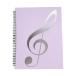 YFFSFDC musical score file A4 size ring type musical score inserting storage holder 20 page 40 sheets clear file direct paper . included .. design ( purple )