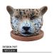  цветочный горшок модный животное pot CC060-155 5 номер (15.5cm) горшок низ дыра есть поддонник имеется леопард . цемент стильный 
