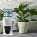  цветочный горшок модный пластик Stone Circle pot UN001-280 9 номер (28cm) горшок низ дыра есть горшок покрытие легкий большой FRP современный круглый 
