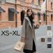  пальто с отложным воротником женский длинный свободно Корея способ ходить на работу внешний осень-зима большой размер модный сверху товар body type покрытие elegant пальто XS-XL