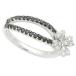  булавка кольцо для ключей кольцо K18WGmere diamond 0.16ctmere чёрный бриллиант 0.18ct 5 номер цветок цветок No-brand No brand подлинный товар гарантия как новый 