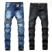  джинсы мужской Biker брюки Denim брюки обтягивающие джинсы Rider's джинсы Rider's Denim повреждение обработка woshu авария 2023
