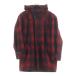 VINTAGE Vintage 90s DRY BONES dry bo-nz первый период бирка полупальто "даффл коут" шерсть проверка красный × черный 