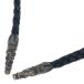 CHROME HEARTS Chrome Hearts LEATHER BRAID прокрутить кожа лезвие колье черный / серебряный 
