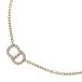 DIOR Dior CD Logo колье стразы металлизированный Gold 