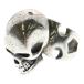 CRAZY PIG Crazy Pig CUTAWAY SKULL RING Skull кольцо серебряный 