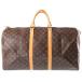 LOUIS VUITTON Louis Vuitton монограмма ключ poru55 ручная сумочка сумка "Boston bag" Brown PVC× кожа M41424