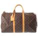 LOUIS VUITTON Louis Vuitton монограмма ключ poru50 PVC кожа ручная сумочка сумка "Boston bag" Brown M41426