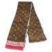 LOUIS VUITTON Louis Vuitton монограмма Secret сад частота -BB шелк шарф Brown × розовый M78436