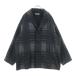  Koo чай production z23AW Jacquard Check Wool Short Chester Coat Jaguar do проверка шерсть Пальто Честерфилд CTE-23A215