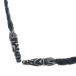 CHROME HEARTS Chrome Hearts LEATHER BRAID прокрутить кожа лезвие серебряный колье 