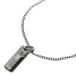 DIESEL дизель DOG TAG NECKLACE персональный медальон Logo plate колье серебряный DX111600DJW