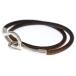 HERMES �G�����X �W�����{ ���U�[�`���[�J�[ �l�b�N���X �u���X���b�g �V���o�[/�u���E��