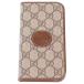 GUCCI Gucci GGs шкив mPVC× кожа iPhone кейс Brown 760185 15PRO