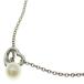 TIFFANY&amp;Co Tiffany Open Heart пресная вода жемчуг колье подвеска цепь серебряный SV925 5.7g