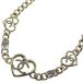CHANEL Chanel здесь Mark стразы короткое колье metal C23C