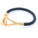 HERMES Hermes jumbo браслет кожа GP черный × Gold 