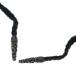 CHROME HEARTS Chrome Hearts LEATHER BRAID SCROLL колье кожа Blade колье черный / серебряный BCA377
