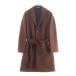 Hevoi-vo шерсть . bell tedo Пальто Честерфилд Brown 9HCON719K