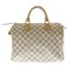 LOUIS VUITTON Louis Vuitton speedy 30 Boston задний ручная сумка Damier azur PVC кожа белый N41533
