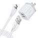 Hootek USB�d���A�_�v�^ 2�|�[�g USB �[�d�� with Micro USB �P�[�u��*1.8M AC�A