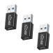USB Type C (���X) to USB A 3.0 (�I�X) �ϊ��A�_�v�^ (3�Z�b�g)YITONGXXSUN O