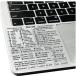 Synerlogic Mac OS Short cut стикер MacBook/iMac/Mac mini соответствует клавиатура Short cut таблица поиска ламинирование винил водонепроницаемый прозрачный / черный 