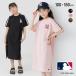 MLB вышивка Logo короткий рукав One-piece Kids ребенок одежда широкий ребенок одежда девочка хлопок 100% tops Major League нашивка doja-syan Keith pa платье летняя одежда 100 110 1